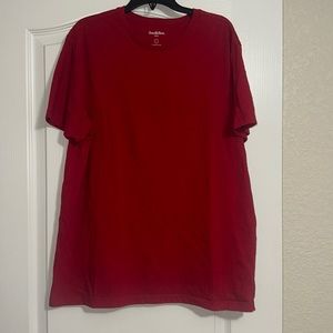 MENS LARGE RED GOODFELLOW BASIC TEE